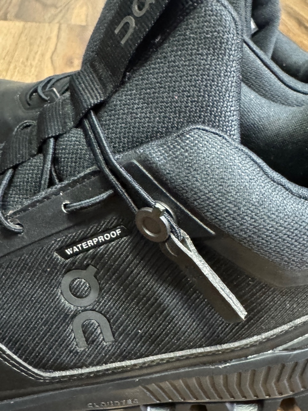 On Cloud Hi Waterproof - All Black High Top Sneakers - Women's 9.5 - Picture 8 of 11